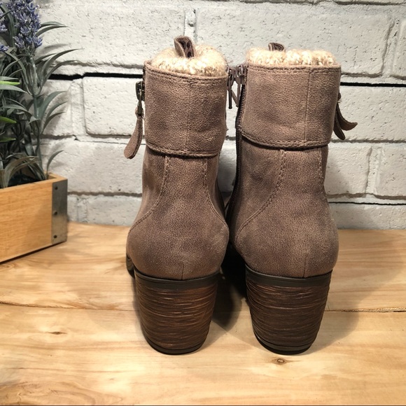 NWOB White Mountain Stevens Sweater Cuff Side Zip Booties - Picture 3 of 7